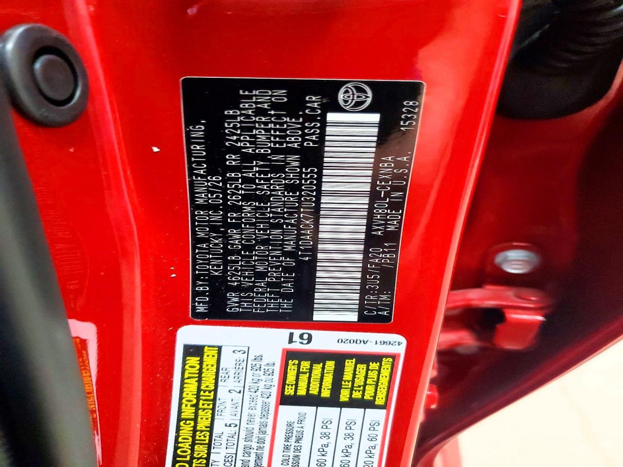 2026 TOYOTA CAMRY HYBRID/LE/XLE — Фото 13 из 13