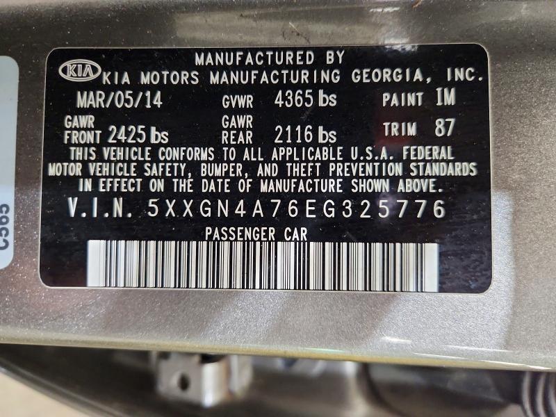 5XXGN4A76EG325776 2014 KIA OPTIMA photo no. 12