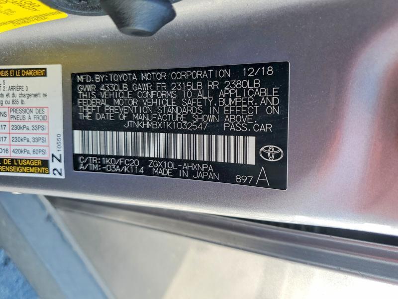 2019 TOYOTA C-HR LE — Фото 13 из 13