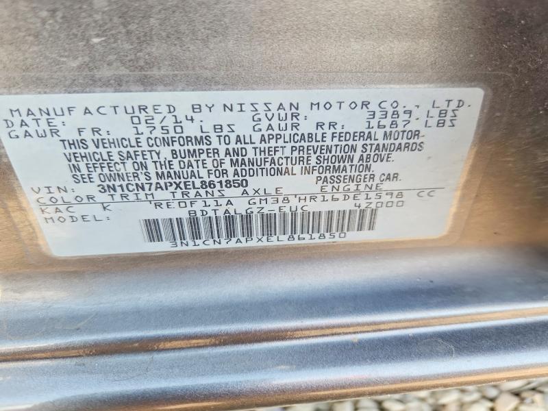 2014 NISSAN VERSA 1.6 SL — Фото 12 из 12
