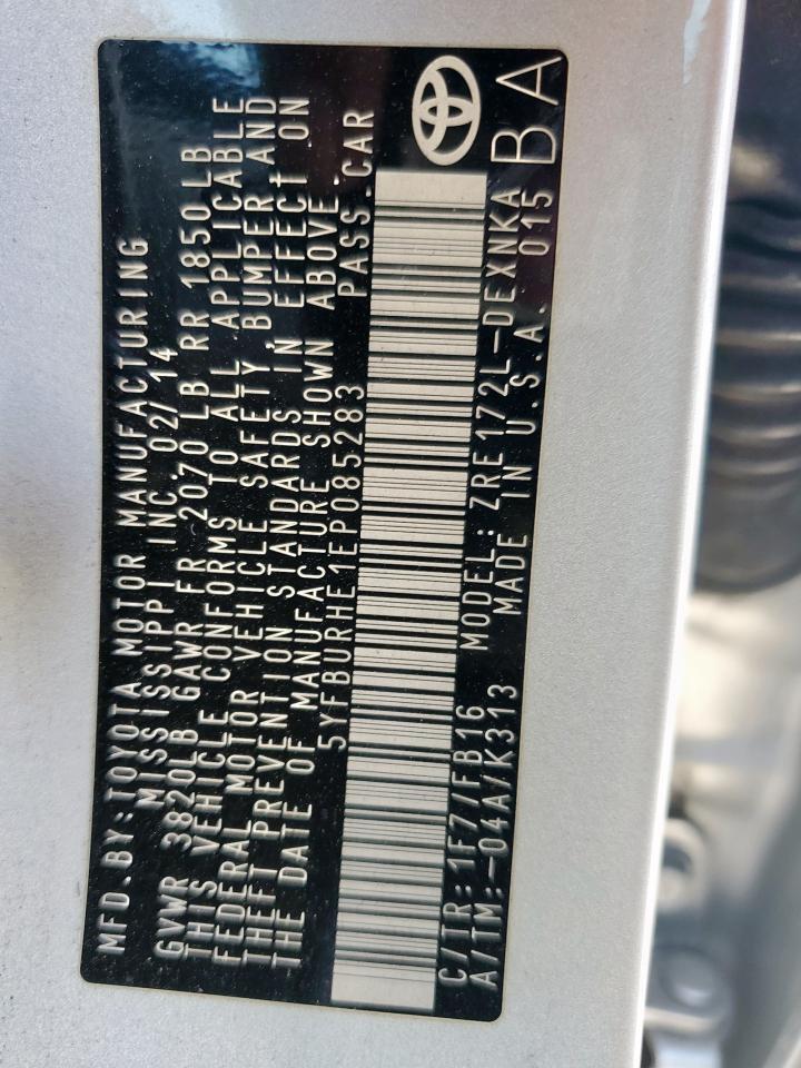 2014 TOYOTA COROLLA L — Фото 13 из 13