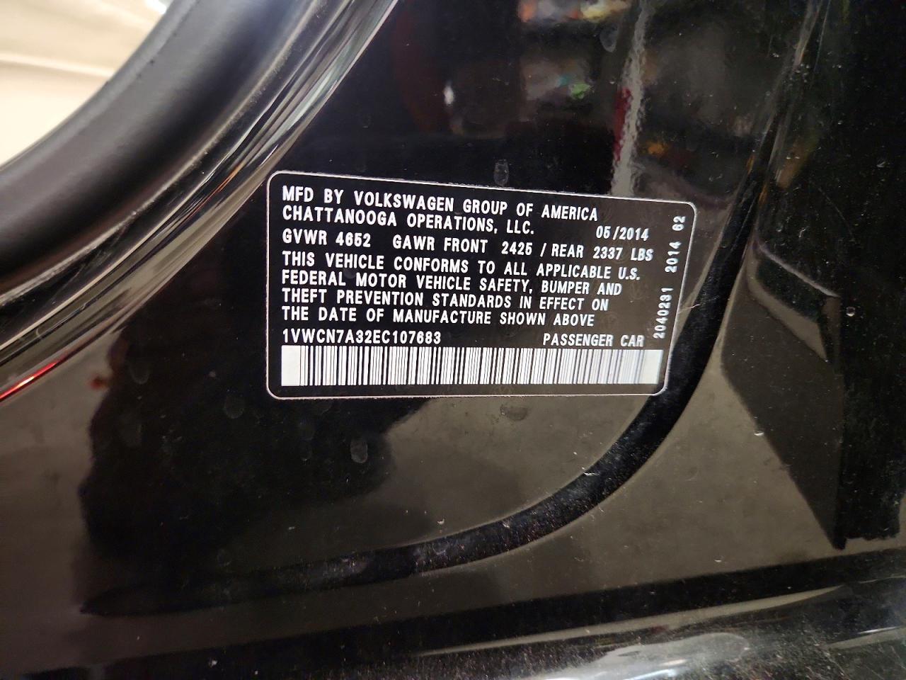 2014 VOLKSWAGEN PASSAT SEL — Фото 12 из 12