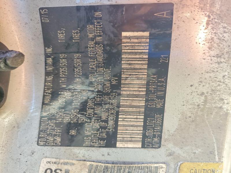 2015 TOYOTA SIENNA SPORT — Фото 13 из 14