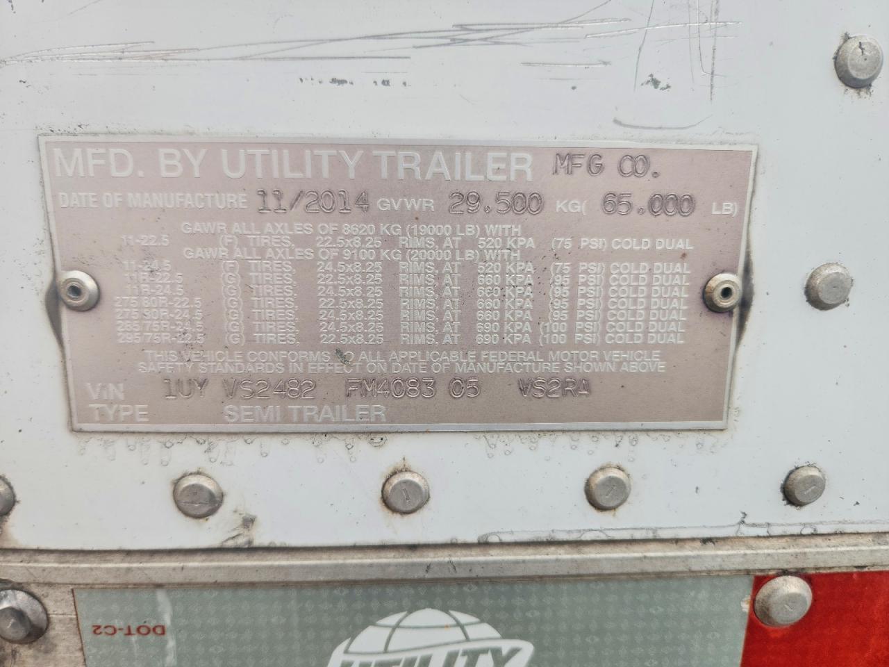 2015 UTILITY VS2RA REFRIGERATED VAN TRAILER — Фото 8 из 10