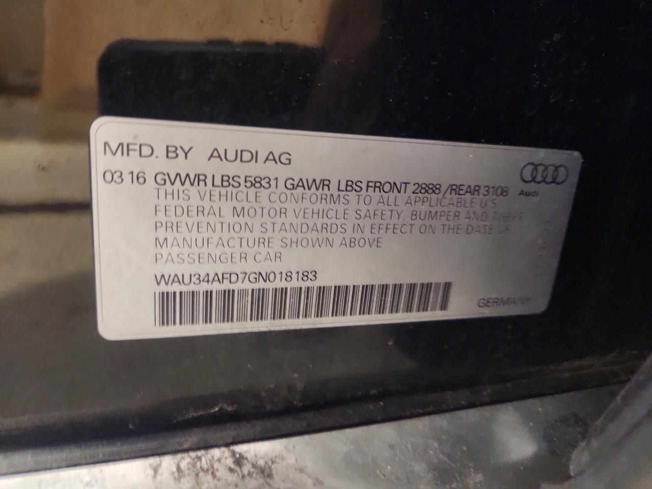 2016 AUDI A8 L QUATTRO — Фото 12 из 12