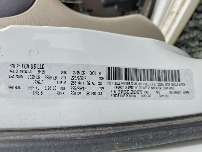 2016 DODGE GRAND CARAVAN SE — Фото 13 из 13