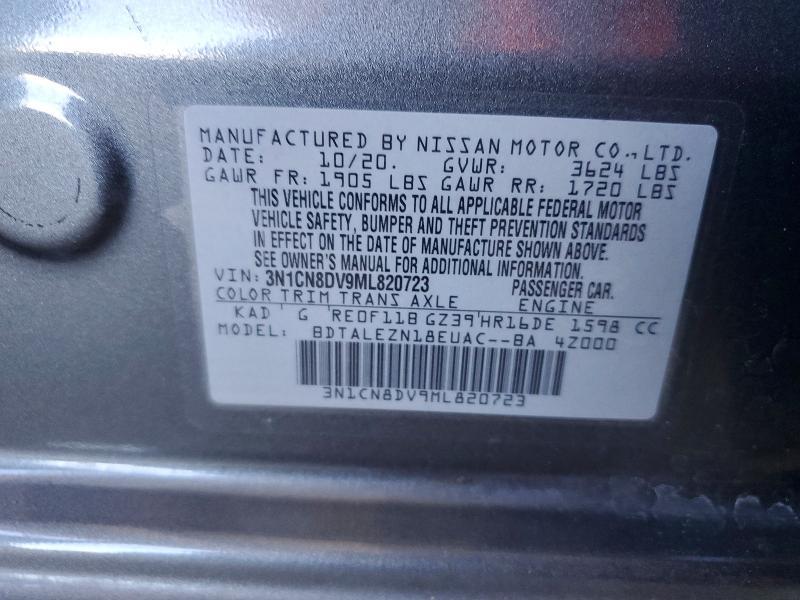 3N1CN8DV9ML820723 2021 NISSAN VERSA photo no. 12