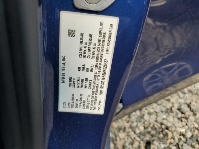 5YJ3E1EB5MF026387 2021 TESLA MODEL 3 photo no. 12