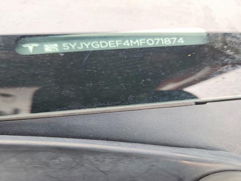 5YJYGDEF4MF071874 2021 TESLA MODEL Y photo no. 12