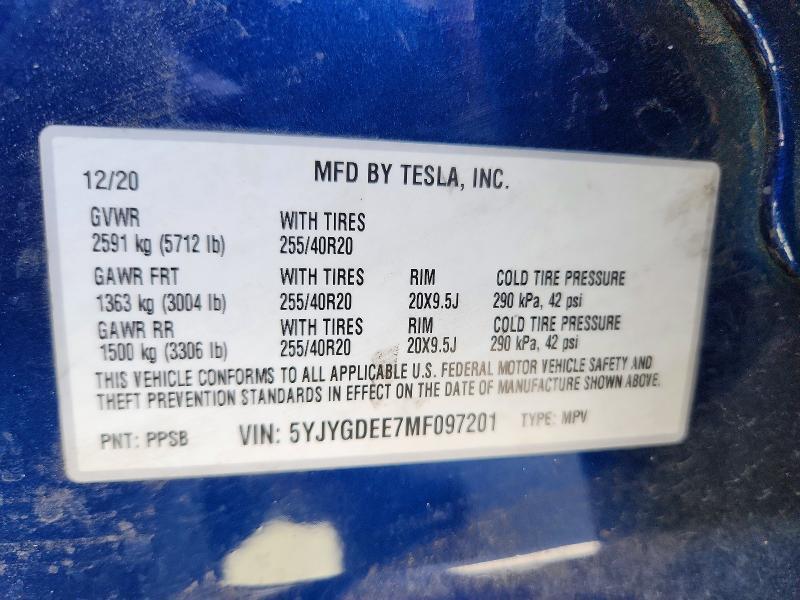 2021 TESLA MODEL Y — Фото 12 из 12