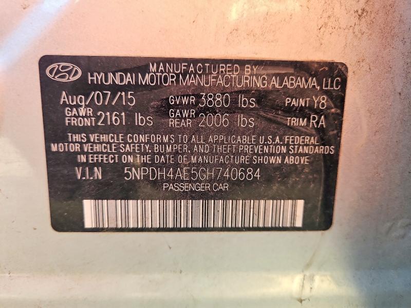 2016 HYUNDAI ELANTRA SE — Фото 12 из 12