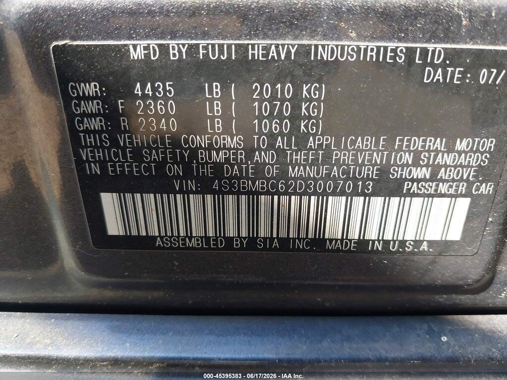 4S3BMBC62D3007013 2013 SUBARU LEGACY photo no. 9