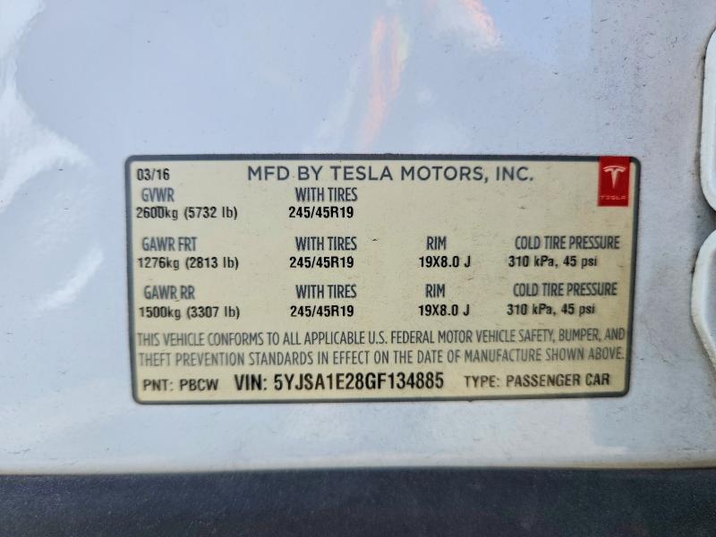2016 TESLA MODEL S — Фото 13 из 13