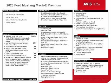 2023 FORD MUSTANG MACH-E PREMIUM — Фото 13 из 14