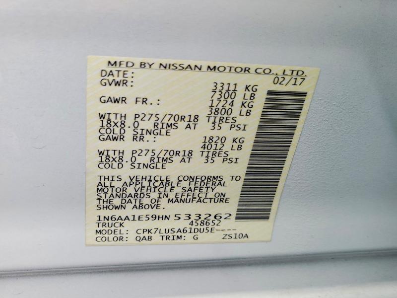 2017 NISSAN TITAN PRO-4X — Фото 12 из 12