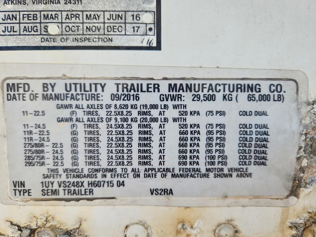 2017 UTILITY VS2RA REFRIGERATED VAN TRAILER — Фото 10 из 10