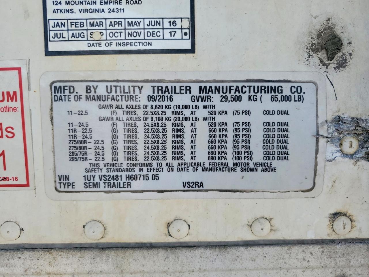 2017 UTILITY VS2RA REFRIGERATED VAN TRAILER — Фото 10 из 10
