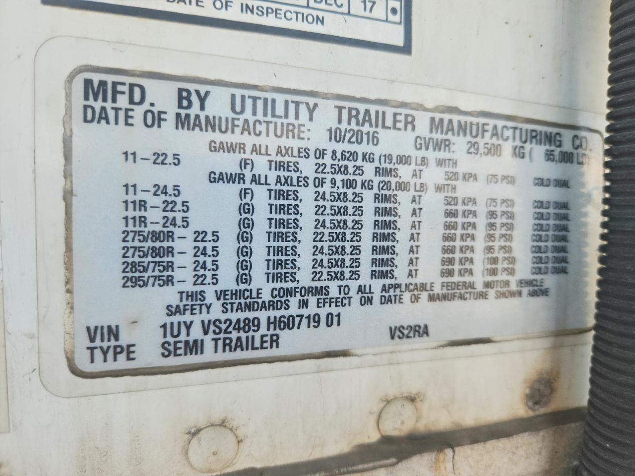 2017 UTILITY VS2RA REFRIGERATED VAN TRAILER — Фото 10 из 10