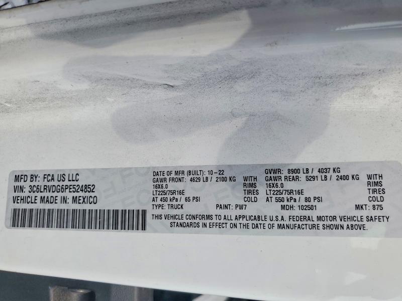 2023 RAM PROMASTER 2500 2500 HIGH — Фото 12 из 12