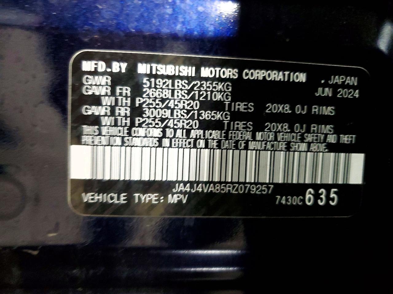 2024 MITSUBISHI OUTLANDER SE — Фото 13 из 13