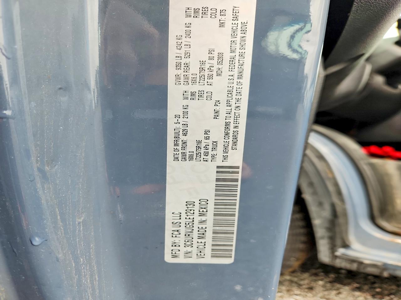 2020 RAM PROMASTER 3500 3500 HIGH — Фото 13 из 13