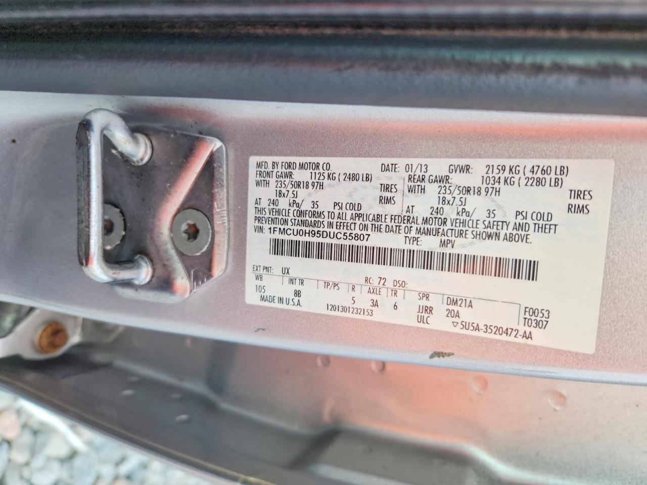 2013 FORD ESCAPE SEL — Фото 13 из 13
