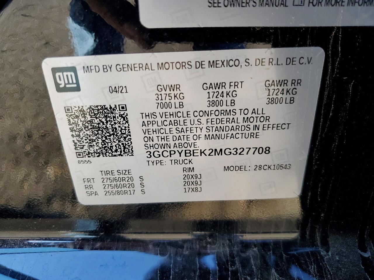 2021 CHEVROLET SILVERADO K1500 CUSTOM — Фото 12 из 12