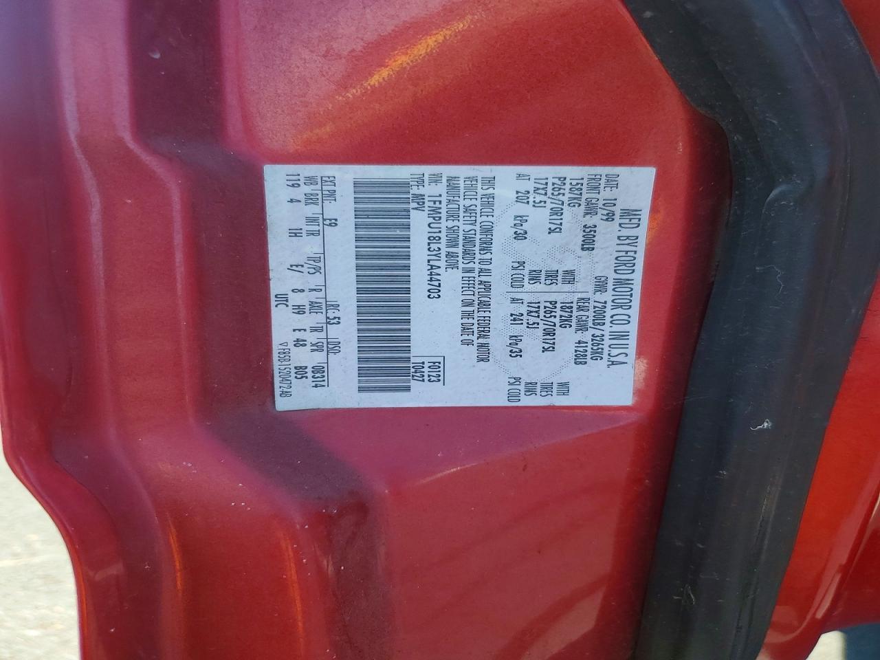 1FMPU18L3YLA44703 2000 FORD EXPEDITION photo no. 12
