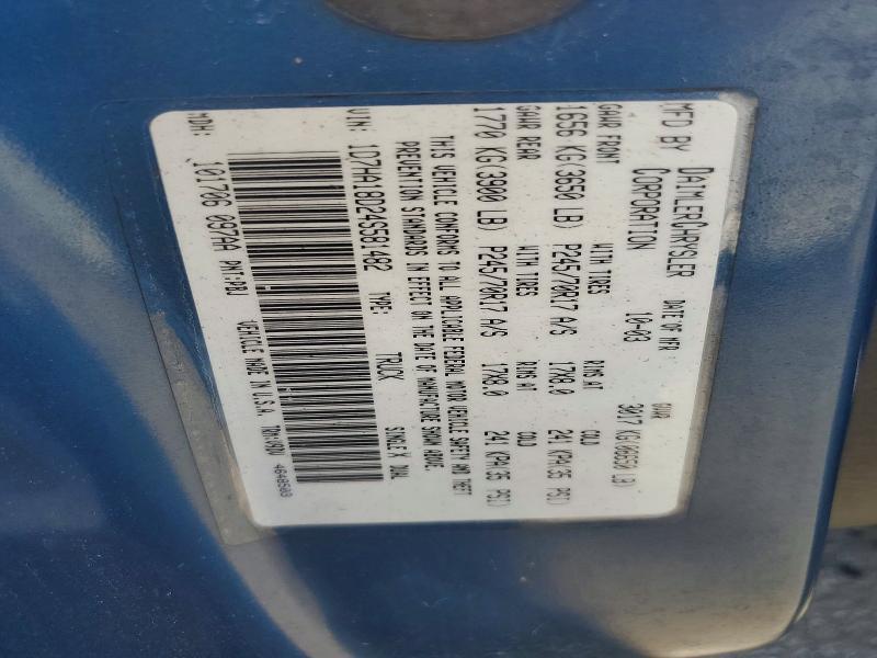 1D7HA18D24S581482 2004 DODGE RAM 1500 photo no. 12