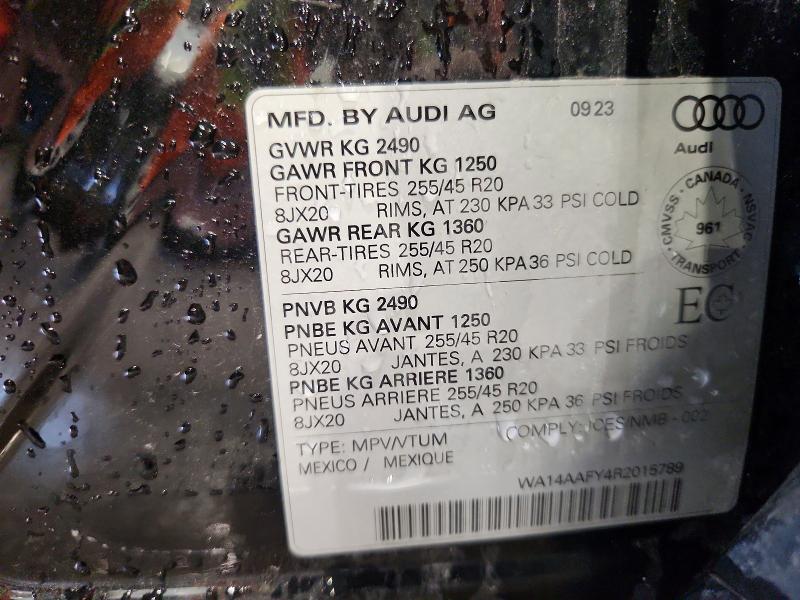 2024 AUDI Q5 SPORTBACK PREMIUM 45 — Фото 13 из 13