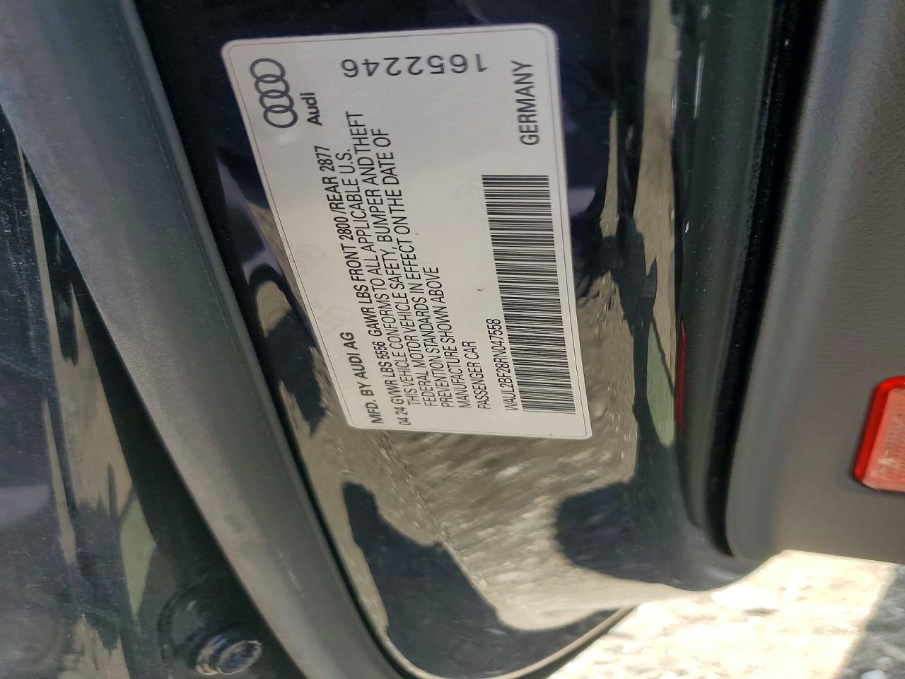 2024 AUDI A6 PREMIUM PLUS — Фото 12 из 12