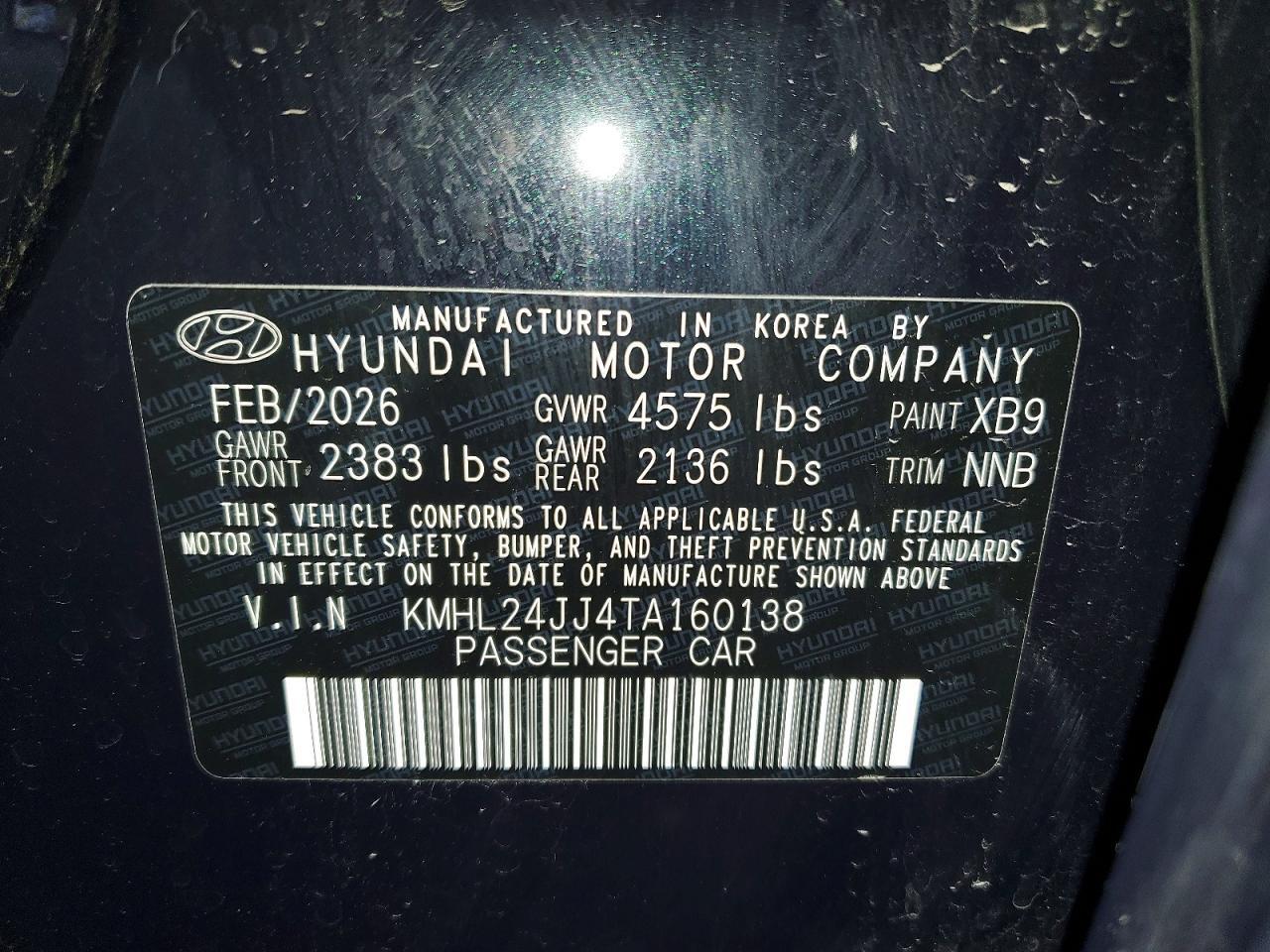 2026 HYUNDAI SONATA HYBRID BLUE — Фото 12 из 12