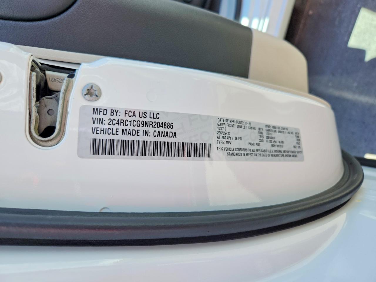 2022 CHRYSLER VOYAGER LX — Фото 13 из 13