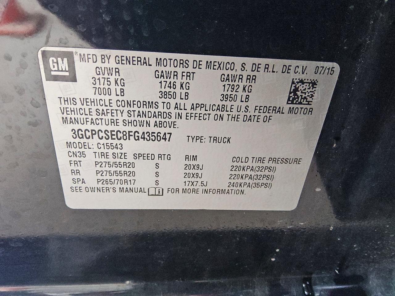 2015 CHEVROLET SILVERADO C1500 LTZ — Фото 12 из 12