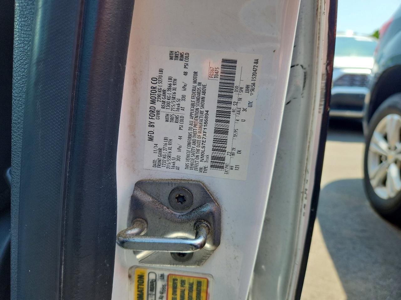 2015 FORD TRANSIT CONNECT XL — Фото 13 из 13