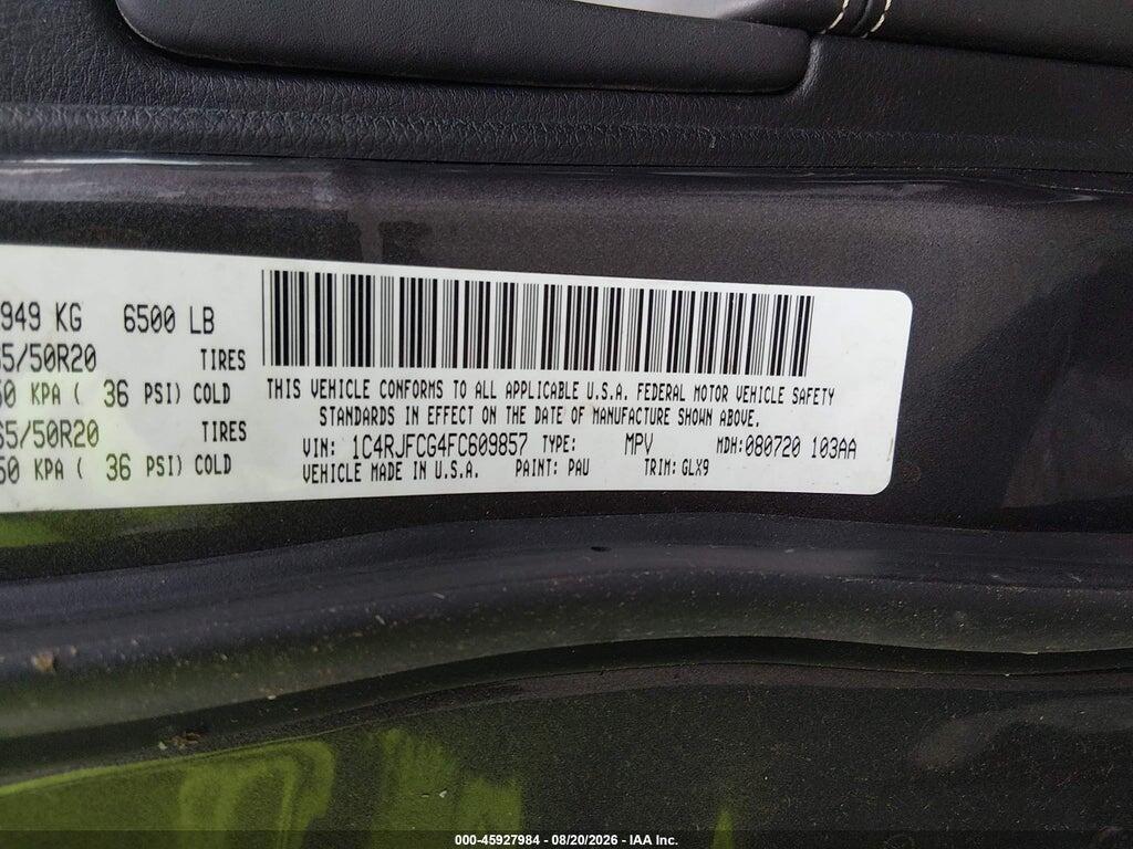 1C4RJFCG4FC609857 2015 JEEP GRAND CHEROKEE photo no. 9