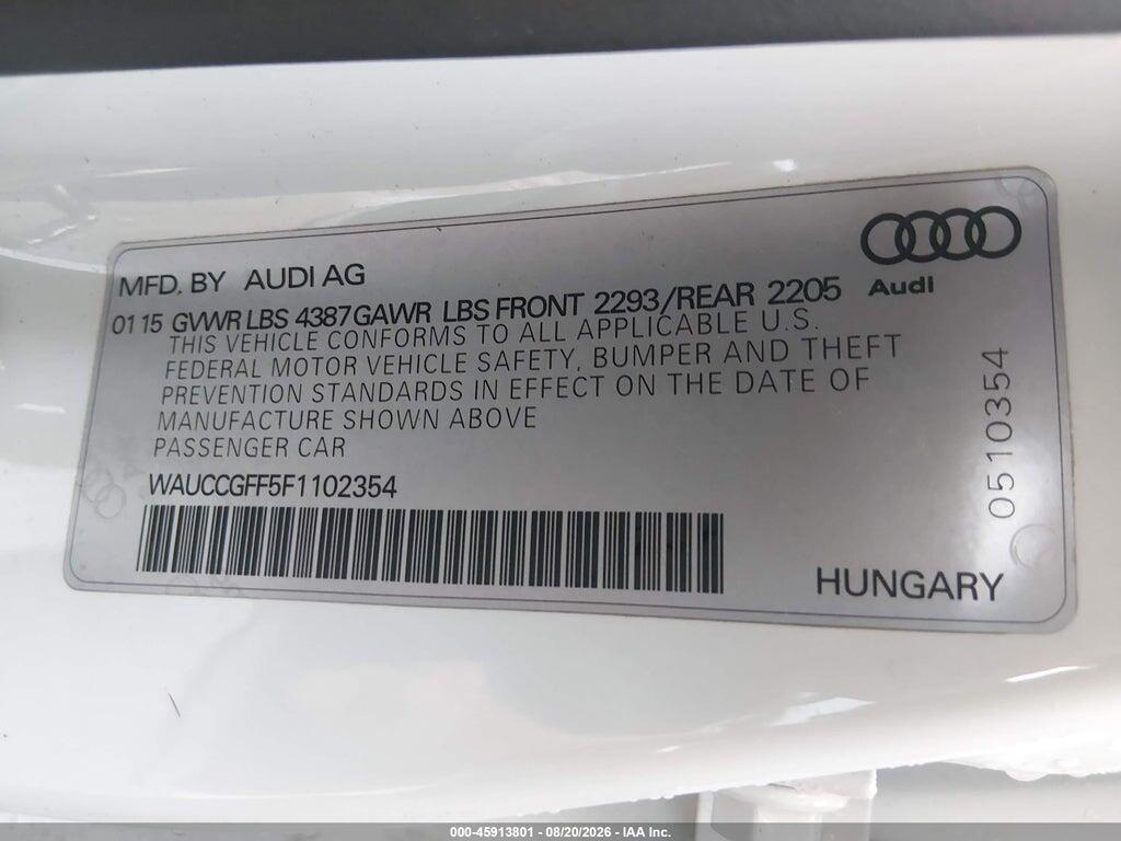 WAUCCGFF5F1102354 2015 AUDI A3 photo no. 9