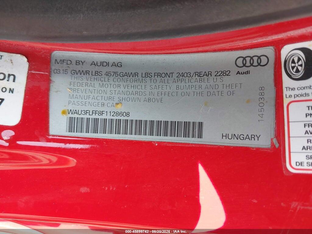 WAU3FLFF8F1128608 2015 AUDI A3 photo no. 9