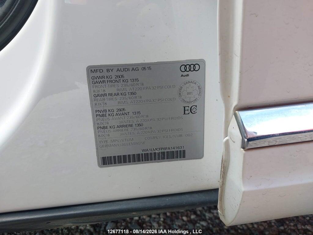 WA1LMCFP8FA141631 2015 AUDI Q5 photo no. 9