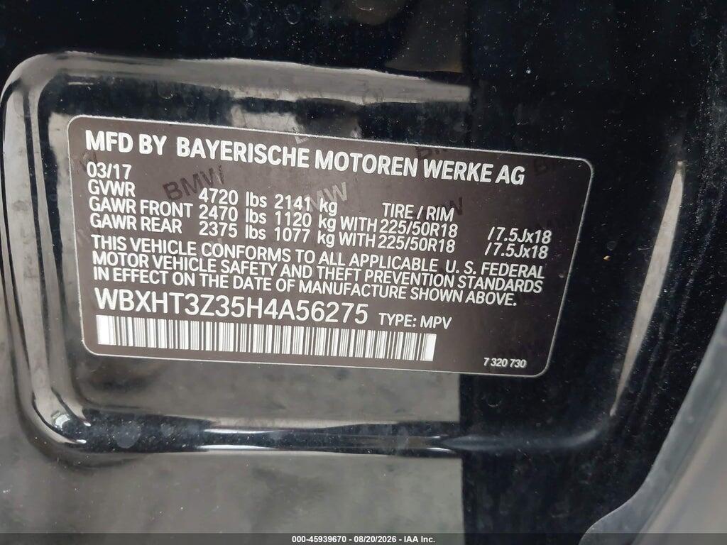 WBXHT3Z35H4A56275 2017 BMW X1 photo no. 9