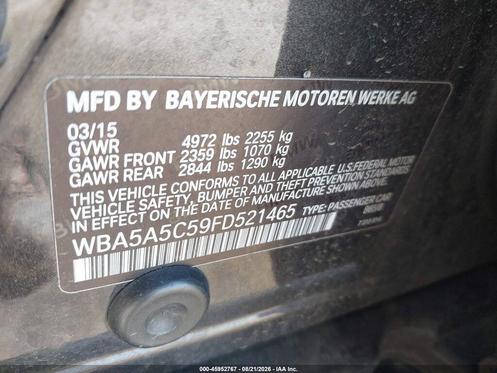 WBA5A5C59FD521465 2015 BMW 528I photo no. 9