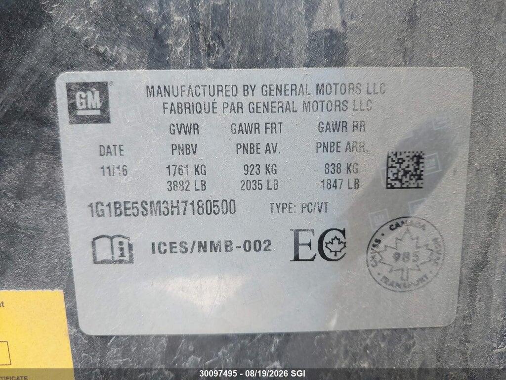 1G1BE5SM3H7180500 2017 CHEVROLET CRUZE photo no. 9