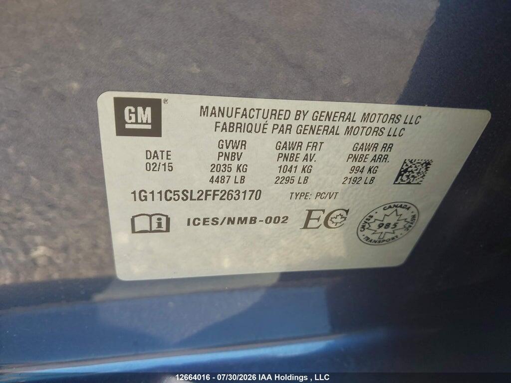 1G11C5SL2FF263170 2015 CHEVROLET MALIBU photo no. 9