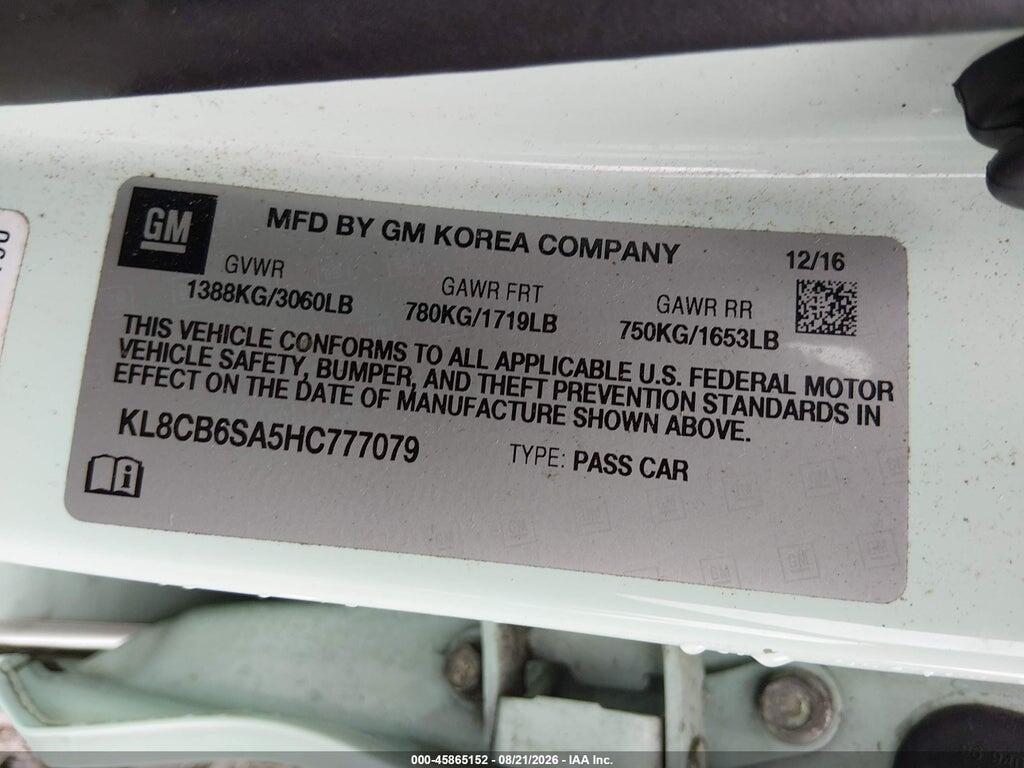 KL8CB6SA5HC777079 2017 CHEVROLET SPARK photo no. 9