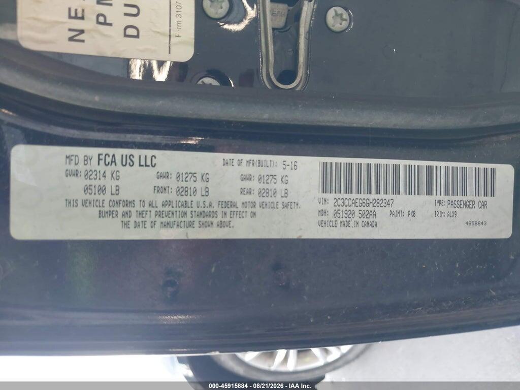 2C3CCAEG6GH282347 2016 CHRYSLER 300C photo no. 9