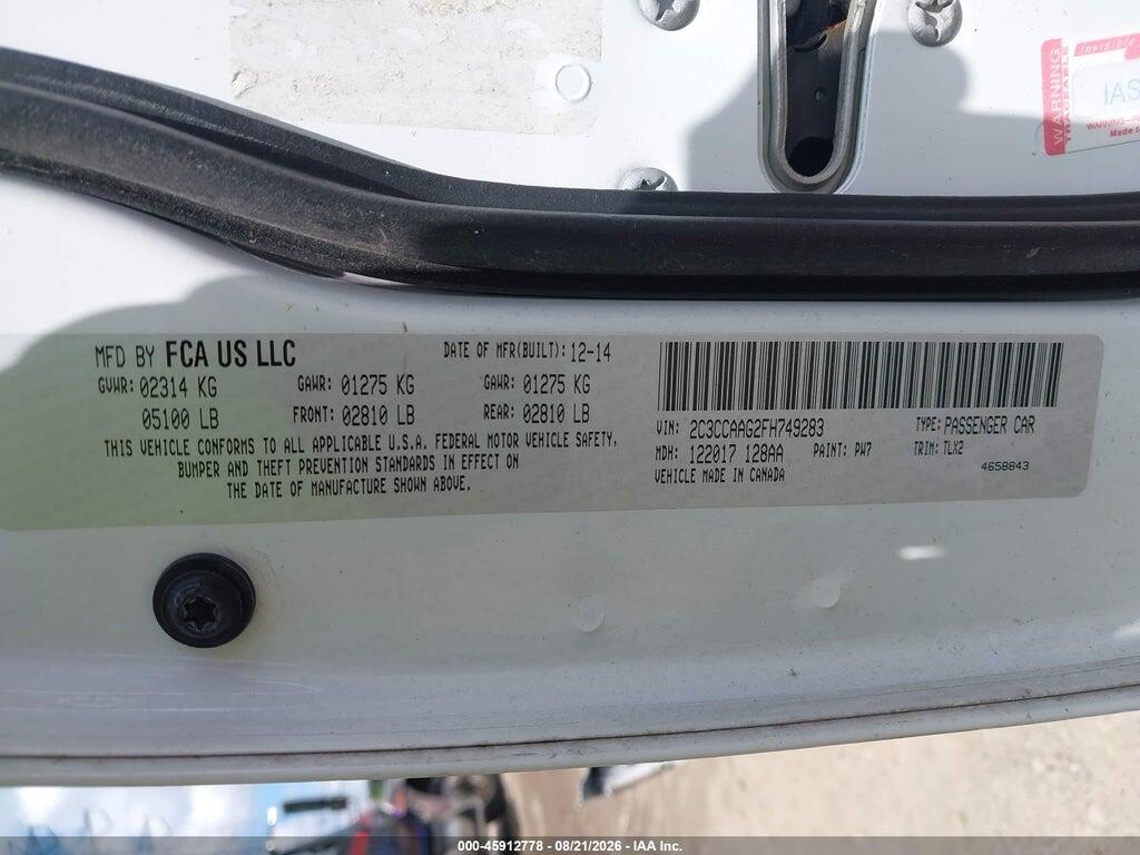 2C3CCAAG2FH749283 2015 CHRYSLER 300 photo no. 9