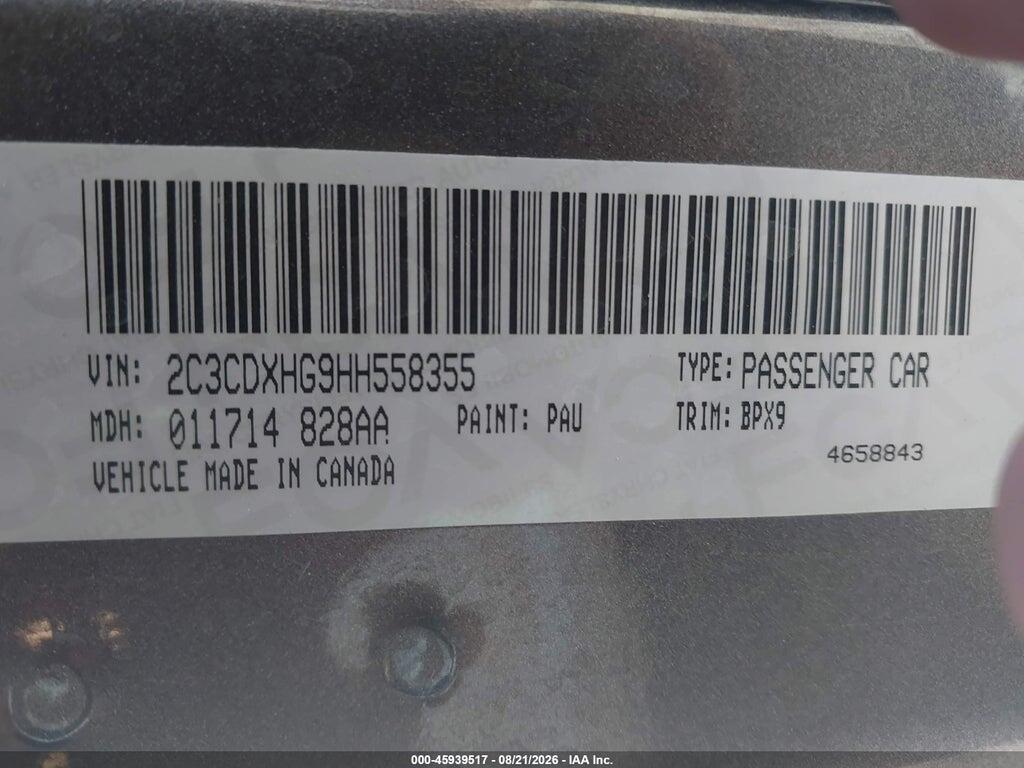 2C3CDXHG9HH558355 2017 DODGE CHARGER photo no. 9