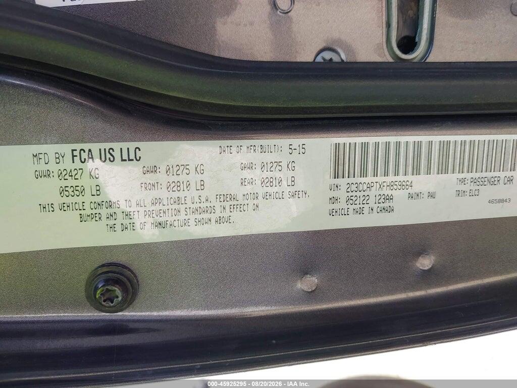 2C3CCAPTXFH859664 2015 CHRYSLER 300C photo no. 9