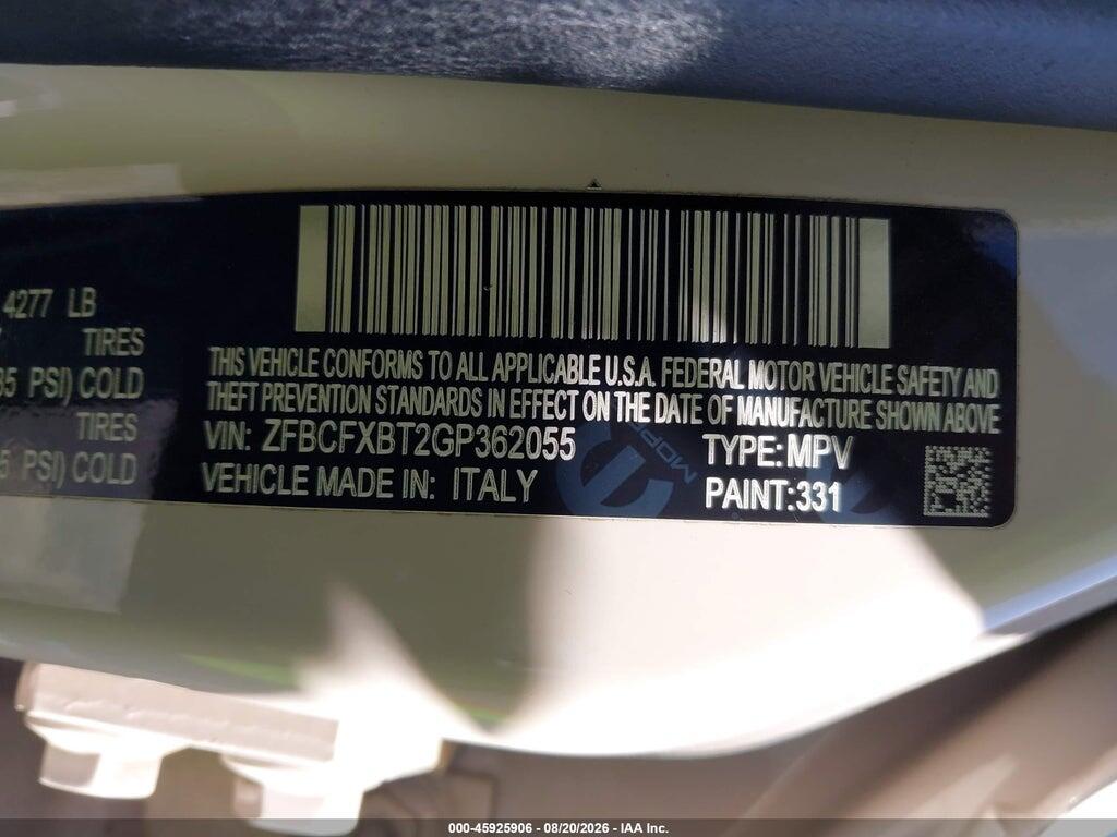 ZFBCFXBT2GP362055 2016 FIAT 500X photo no. 9
