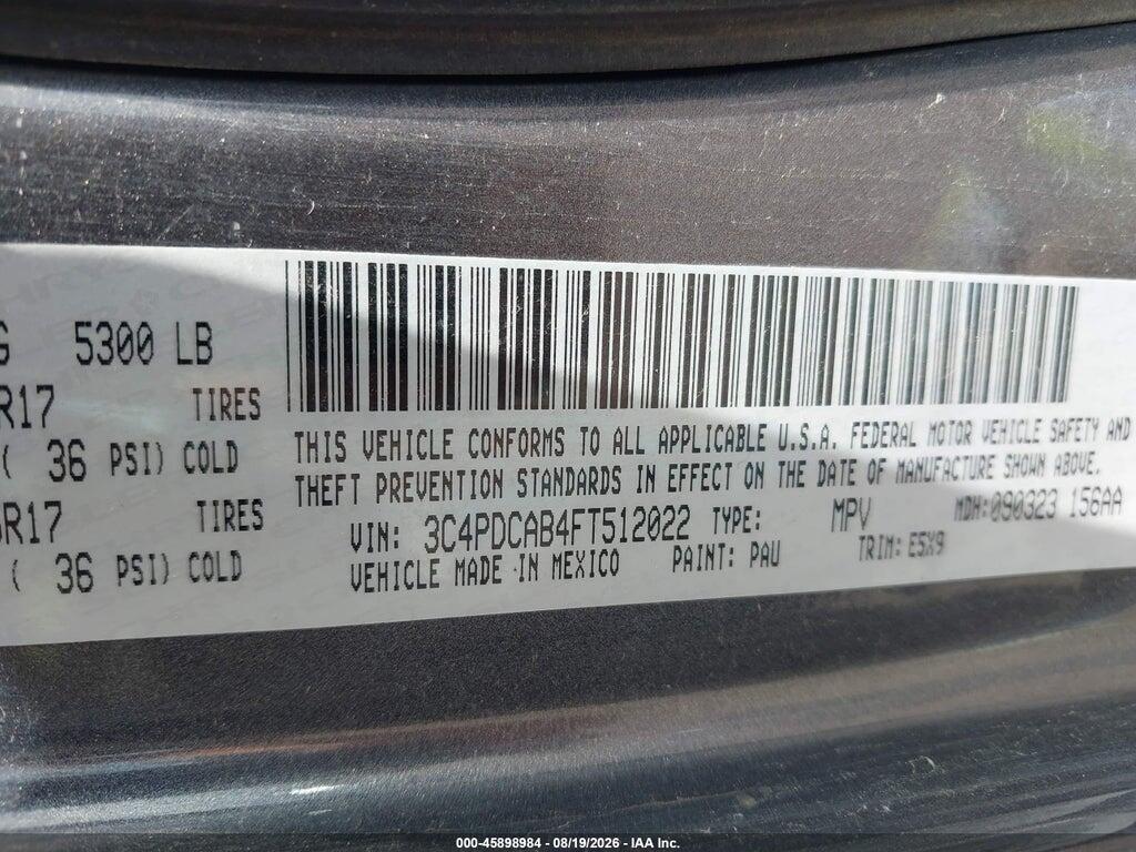 3C4PDCAB4FT512022 2015 DODGE JOURNEY photo no. 9